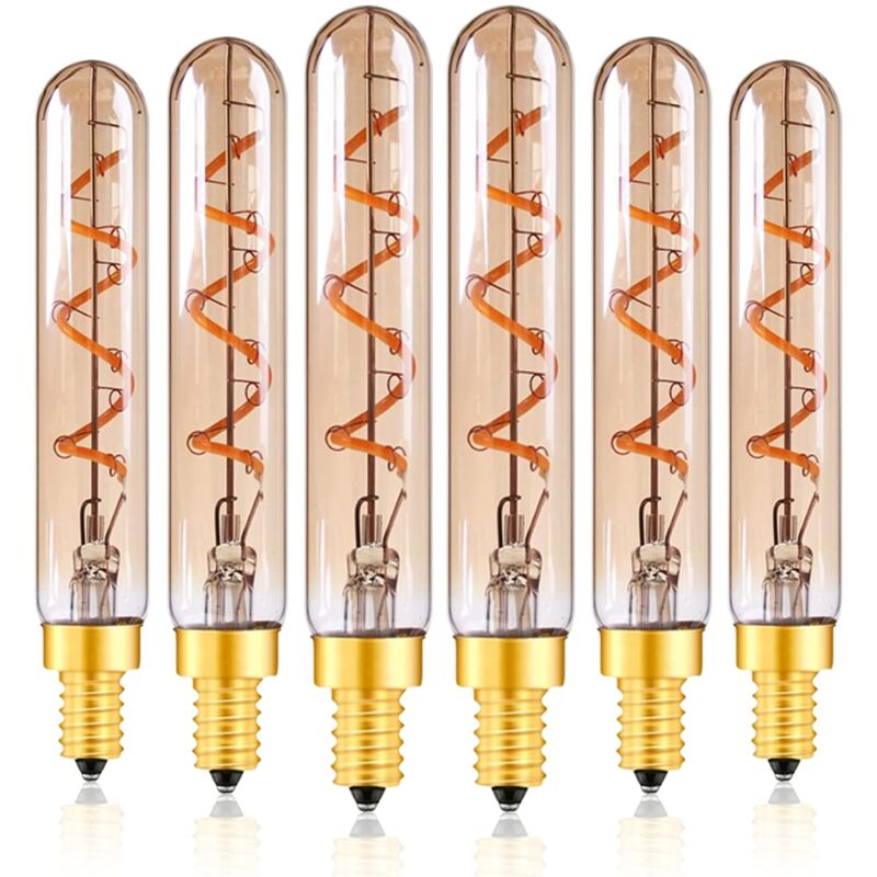 Ampoule led Décorative 2W - Base E14 - Verre Blanc Chaud Ambre 2200K - Équivalent 20W - Non Dimmable