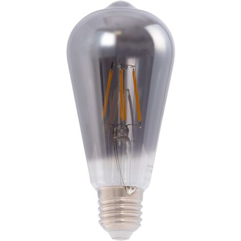 Ampoule LED décorative à filament E27 ST64  "Smoky" - verre fumé
