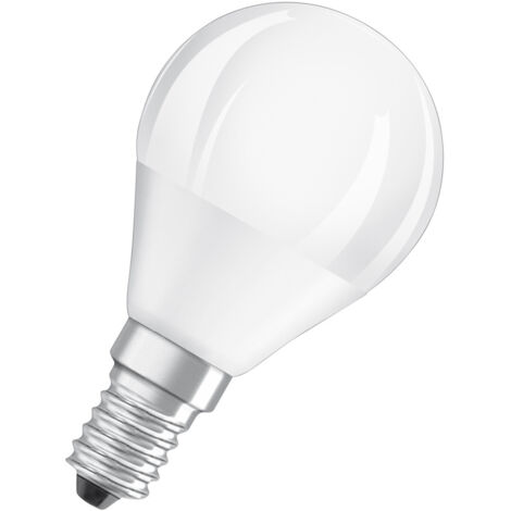 Ampoule LED dépolie sphère E14, 3.3W, blanc chaud.