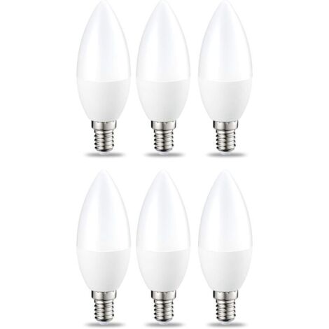 Ampoule LED Dimmable E14 Forme Bougie, 5W Équivalent à 40W, Blanc Froid 5000K, 470lm, Ampoule Bougie B35 avec Petit Culot à Vis, Lampe Intensité Variable 220-240V, Lot de 6-RAPANDA