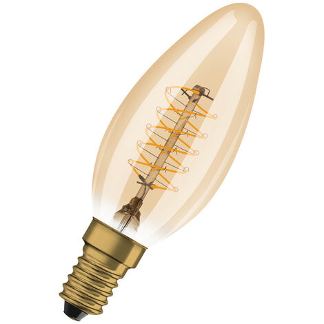 C01 - Ampoule LED C35 dorée filament à spirale