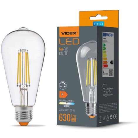 Ampoule LED dimmable ST64 6W E27 4000K 630lm Videx