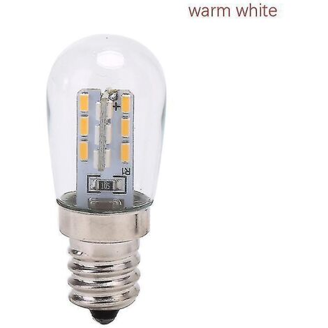 Ampoule LED E12 avec abat-jour en verre, éclairage pour machine à coudre et réfrigérateur - blanc chaud