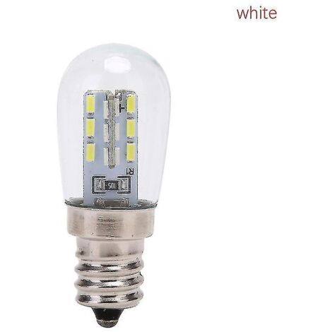 Ampoule LED E12 avec abat-jour en verre, pour machine à coudre ou réfrigérateur - blanc