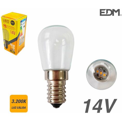 Ampoule LED E14 14V 1,5W équivalent à 12,5W - Blanc Chaud 3200K
