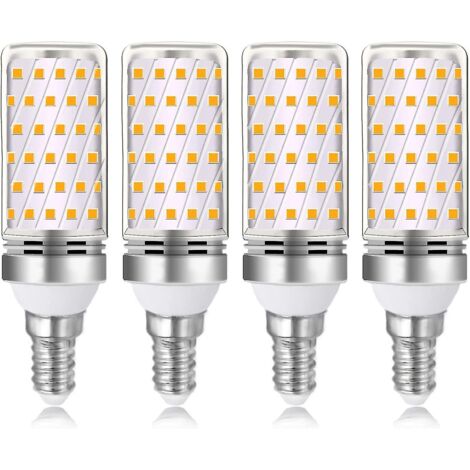 Ampoule LED E14 16w blanc chaud 3000k 1600lm, équivalent lampe halogène E14 100w 120w, AC 230v, non dimmable, 4 pièces