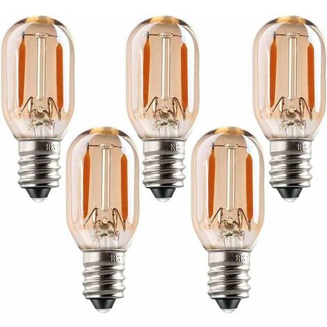 Genixgreen T22 Ampoule LED, 1W Veilleuse Tubulaire Vintage Amber