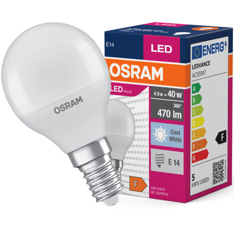 Ampoule LED E14 4.9W 470 lm A45 OSRAM Parathom Value Classic 4058075147898 4000K Blanc neutre