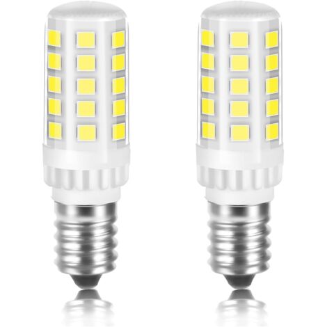 Ampoule LED E14 4W 500LM, Blanc Froid 6000K, 4W Remplace les Ampoules Halogènes de 40W, Éclairage LED pour Hotte de Cuisine, Machine à Coudre, Salon, Non-dimmable, Lot de 2