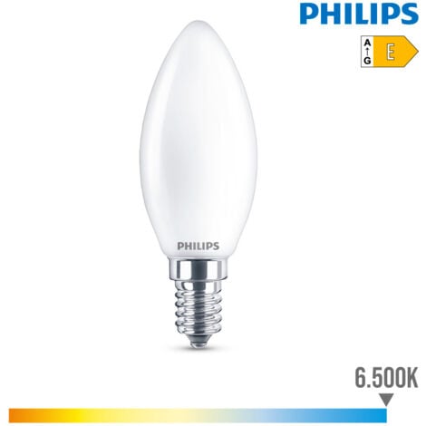 Ampoule LED E14 Flamme Blanc-chaud 60W x1 PHILIPS : l'unité à Prix
