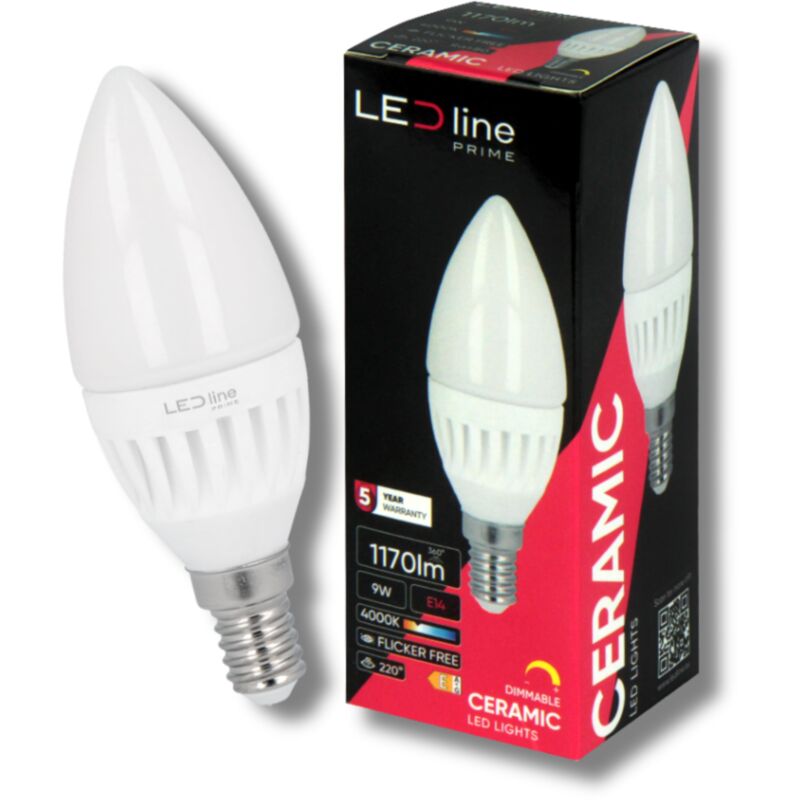 Ampoule led E14 9W 4000K neutre 1170lm dimmable bougie Ligne led