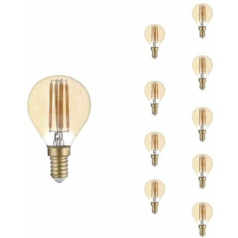 Ampoule LED E14 Filament 4W G45 (Pack de 10) - Blanc Chaud 2300K - 3500K - SILAMP