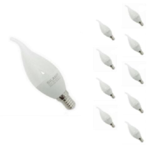 Ampoule LED E14 Flamme 8W 220V Ø38mm (Pack de 10) - Blanc Froid 6000K - 8000K - SILAMP