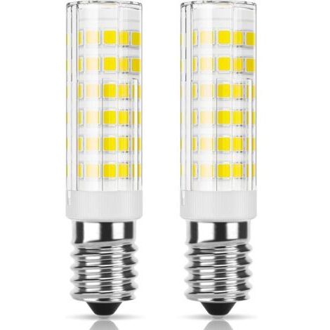 Ampoule LED E14 hotte aspirante, 5W équivalent halogène 50W, Blanc froid 6000K 550LM, Ampoule petite culot à vis pour hotte et frigo, Non dimmable, 2 Pièces