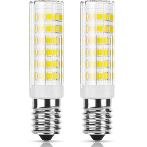 Ampoule LED E14 hotte aspirante, 5W équivalent halogène 50W, Blanc froid 6000K 550LM, Ampoule petite culot à vis pour hotte et frigo, Non dimmable, 2 Pièces