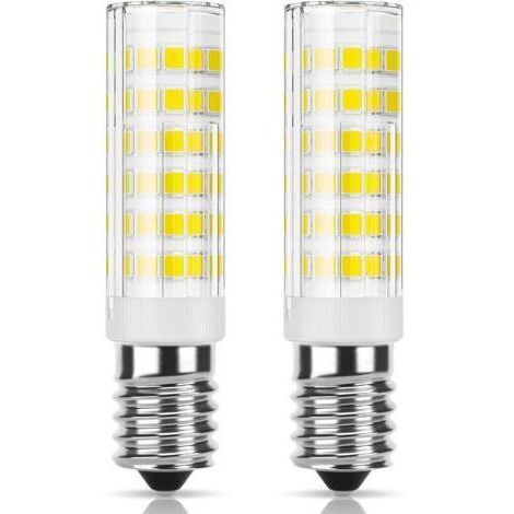 Ampoule LED E14 hotte aspirante, 5W équivalent halogène 50W, Blanc froid 6000K 550LM, Ampoule petite culot à vis pour hotte et frigo, Non dimmable, 2 Pièces