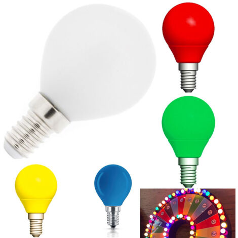 Ampoule Led E14 Mini Globe 220v Couleur Vert Bleu Violet Blanc Chaud Froid 2w