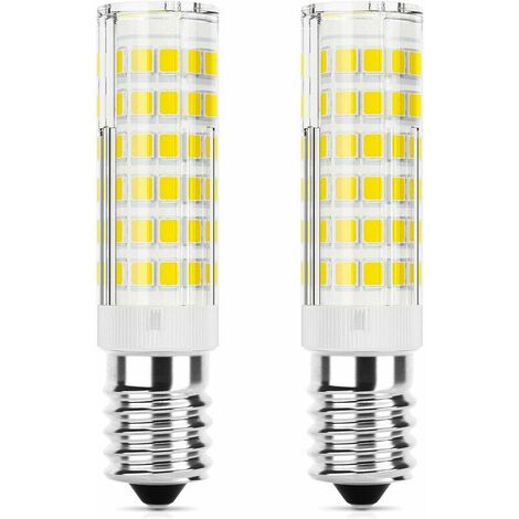 Lot de 2 ampoules LED E14 2W de rechange 20W halogènes pour réfrigérateur, Blanc  froid 6000K Freeze Cuisinière hotte E14 SES Petites ampoules LED Edison,  sans scintillement, non dimmable : : Luminaires