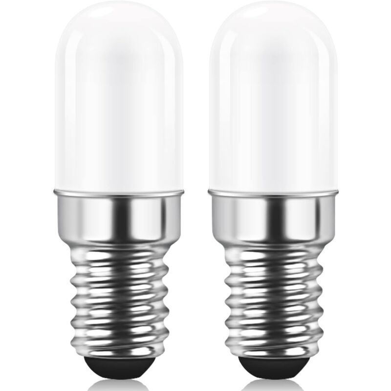 Ampoule LED E14 pour réfrigérateur, 1,5 W équivalent à 15 W, blanc chaud 3000 K, pour lampe à sel, machine à coudre, non dimmable, lot de 2.