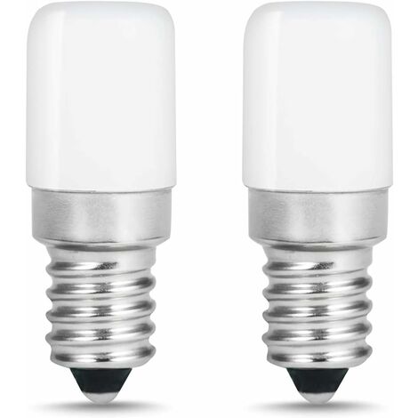 Ampoule LED E14 pour réfrigérateur (2W) - Blanc chaud pour machine à coudre (Lot de 2)