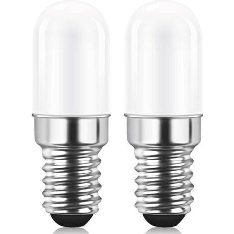 Ampoule LED E14 pour Réfrigérateur, 2W équivalent à 15W, Blanc Chaud 3000K, Ampoule pour Frigo, Lampe de Sel, Machine a Coudre, Non variable, Lot de 2