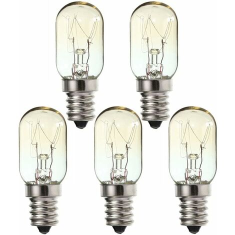 Ampoule LED E14　Lot de 5 ampoules à vis E14 15 W 230 V, ampoule chauffante petite vis Edison SES blanc chaud 2700 K, ampoule E14 pour machine à coudre, ampoule de réfrigérateur Pygmy 15 W E14 T20