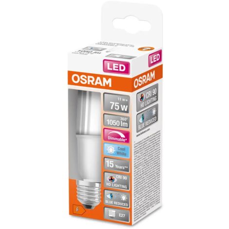 Ampoule LED E27 11W 1050lm 4000K Neutre CRI90 OSRAM SUPERSTAR+ STICK Dimmable