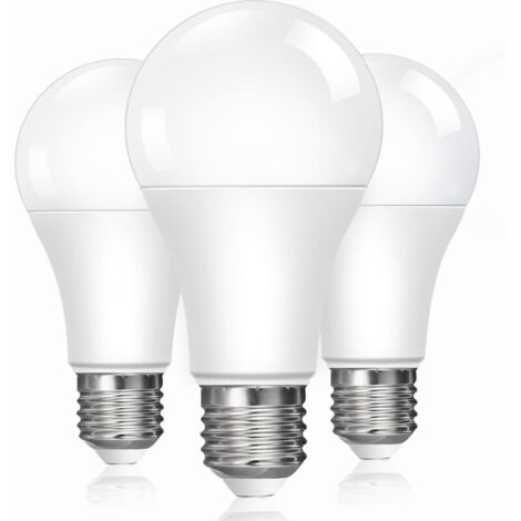 Ampoule LED E27 13W Blanc Froid 6500K, Équivalent 100W Incandescence, Ampoules LED A60 Culot Edison à Vis, 1200LM, Économie d'Énergie, AC 220V-240V, Non Dimmable, Lot de 3