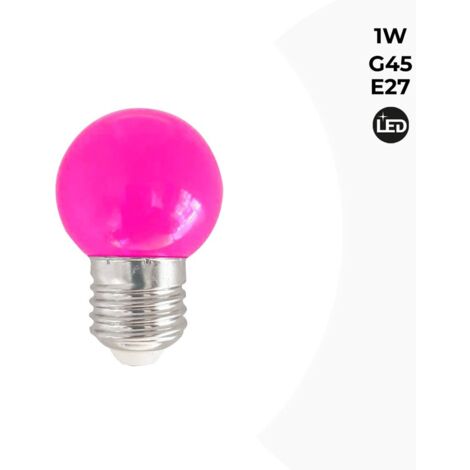 Ampoule LED E27 1W G45 Couleurs