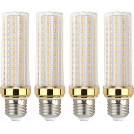 Ampoule LED E27 20W, lumière blanche chaude 3000K, 2000 lumens, équivalent à une ampoule halogène E27 de 150W, non dimmable, convient aux plafonniers de studio/garage, paquet de 4