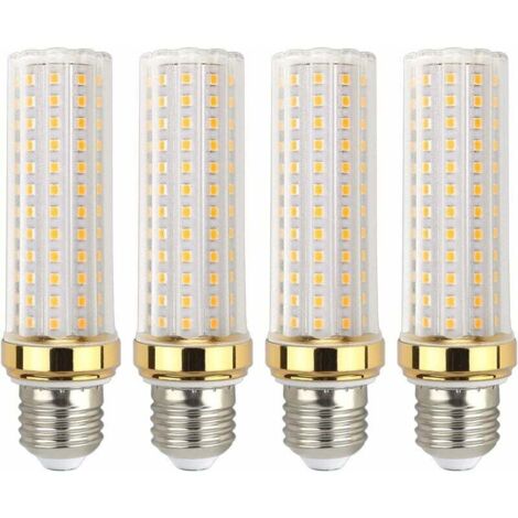Ampoule LED E27 20W, lumière blanche chaude 3000K, 2000 lumens, équivalent à une ampoule halogène E27 de 150W, non dimmable, convient aux plafonniers de studio/garage, paquet de 4