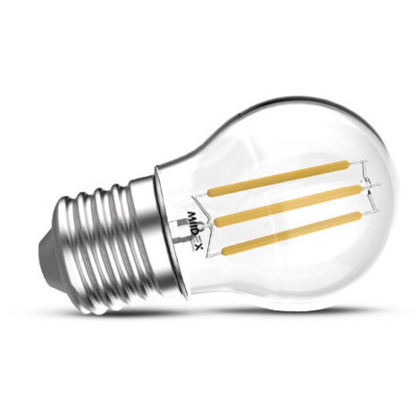 Ampoule LED E27 4W Filament G45 Miidex Lighting®  blanc-neutre-4000k - non-dimmable