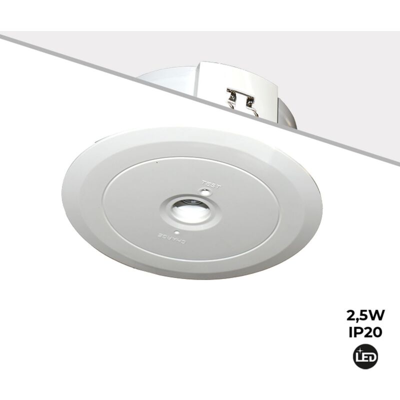 Bloc de secours LED encastré 150lm 2,5W - 3 heures IP20 Bloc de secours LED encastré 150lm 2,5W - 3 heures IP20