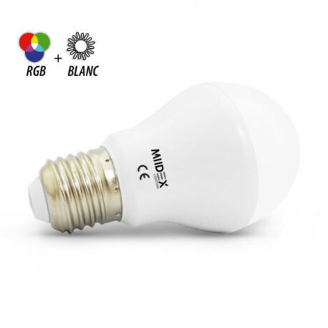 Ampoule LED E27 6W Bulb RGB+ CCT seule Miidex Lighting®  dimmable