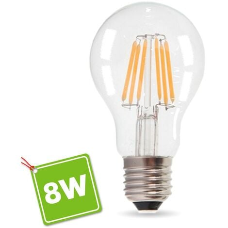 Ampoule LED E27 8W 1055 Lumens Eq 75W Blanc chaud