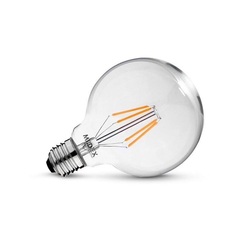 Ampoule led E27 Globe 8W cob Filament G125 Dimmable Miidex Lighting® blanc-neutre-4000k - dimmable