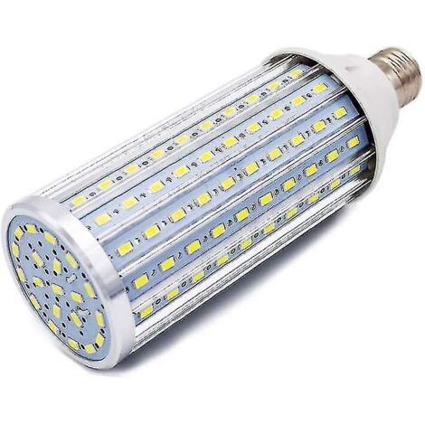 Ampoule LED E27 à culot maïs, 60 W (équivalent 550 W), blanc froid 6500 K, non dimmable, 5850 lm, 160 x 5630 LED SMD, culot Edison C. Réduction de 70 %.-AquaForge