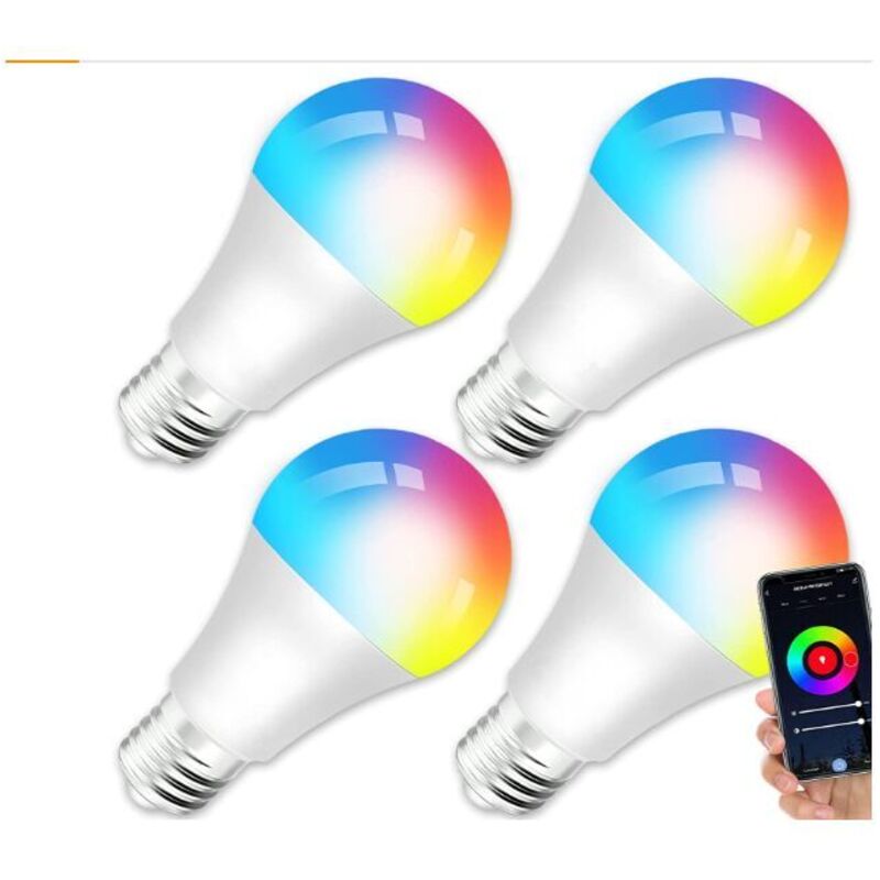 Galozzoit - Ampoule led E27- Ampoule Connectée Wifi E27 10W led Multicouleurs rgb + cct 2000K-4000K, Compatible Avec Alexa/Google Home, Ampoule