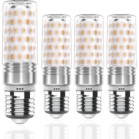 Ampoule LED E27 Blanc Chaud 2700K 1400 Lumens - Pack Avantage 4 pièces, ampoule LED 14W remplace 100W-140W, AC 220-240V E27 non dimmable, Sans scintillement