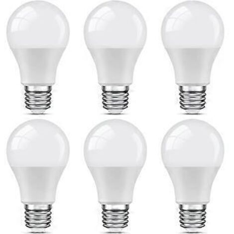 Ampoule LED E27 blanc froid, 9 W équivalent à 60 W, 6000 K, 806 lm, culot à vis standard A60, non dimmable, sans scintillement, 220-240 V, pour la maison, les restaurants et les cafés.