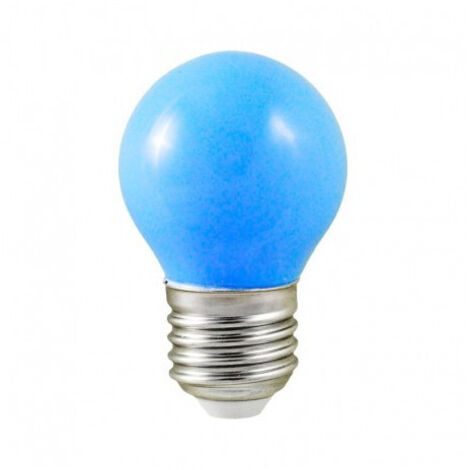 Ampoule LED E27 Bulb opaque bleu G45 1W (9W)