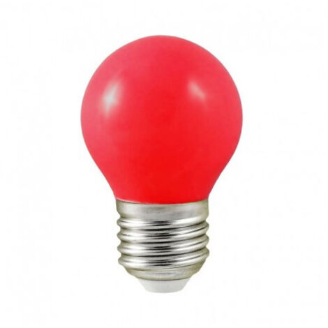 Ampoule LED E27 Bulb opaque rouge G45 1W (9W)