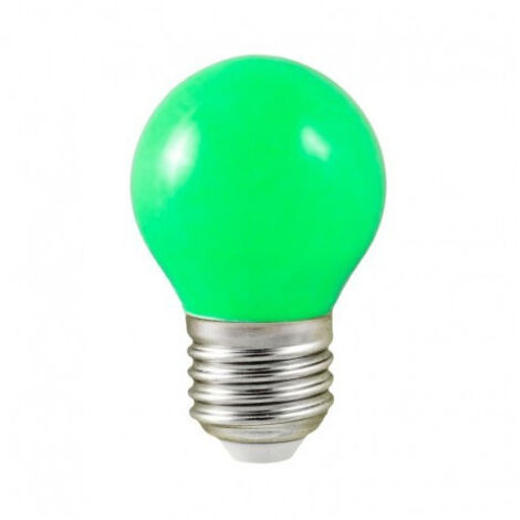 Ampoule LED E27 Bulb opaque vert G45 1W (9W)
