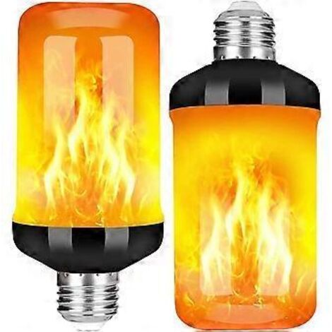 Ampoule LED E27 effet flamme, 5 W, 4 modes d'éclairage, idéale pour la décoration intérieure et extérieure (Noël, jardin, mariage, fêtes).