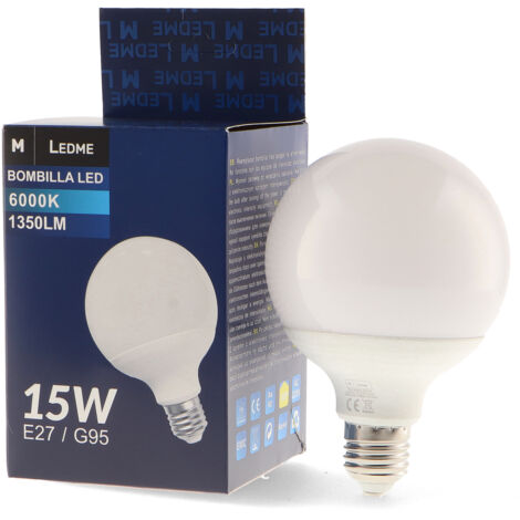 Ampoule LED E27 G95 15W 6000K - Ledme - LM7091