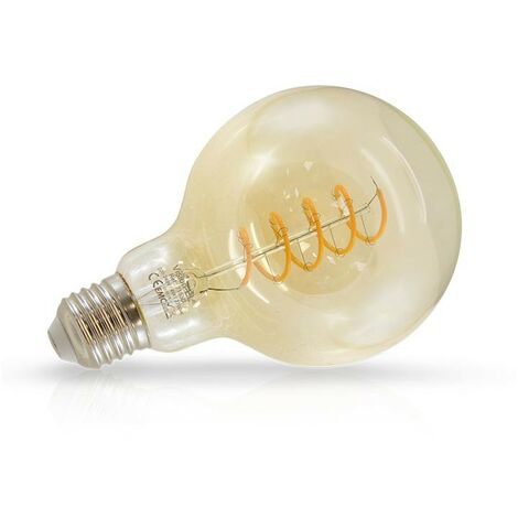 Ampoule LED E27 G95 Filament Spirale 4W 2700°K Golden