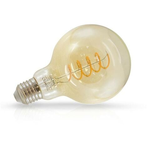 VISION-EL 4W COB Filament Spirale G95 Golden Miidex Lighting® blanc-chaud-2700k - non-dimmable