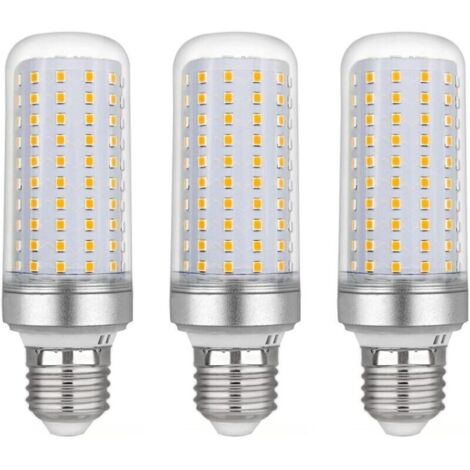 Ampoule Led E27 Maïs 20w, AC220V, 2200LM Blanc Chaud 3000K, Non Dimmable, 200W Ampoule Halogène Équivalent, Ampoule Maïs Led pour Lustres, Plafonniers, Lampes de Table et Lampadaires, Lot de 3