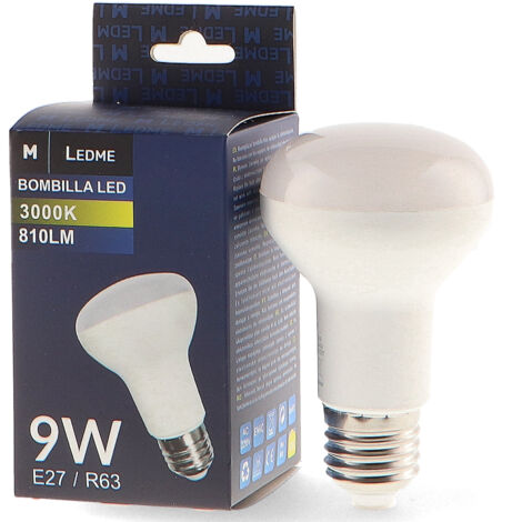 Ampoule LED E27 R63 9W 6000K - Ledme - LM7084