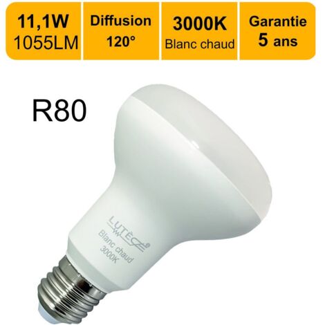 Ampoule LED E27 R80 11,1W 1055Lm 3000K - garantie 5 ans